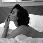 Demi Lovato Naked Black and White