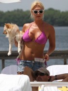 Brooke Hogan Hot In Pink Bikini