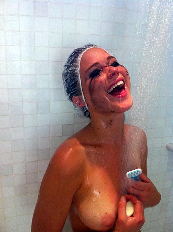 Jennifer Lawrence topless in the shower